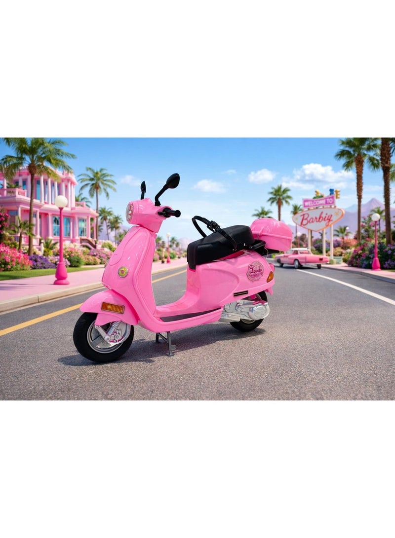 Mattel Games Beauty Fashion Barbie  Doll Playset with Pink Motorcycle Scooters and Styling Accessories - Gift Set for Girls 3+ Years - Image 4